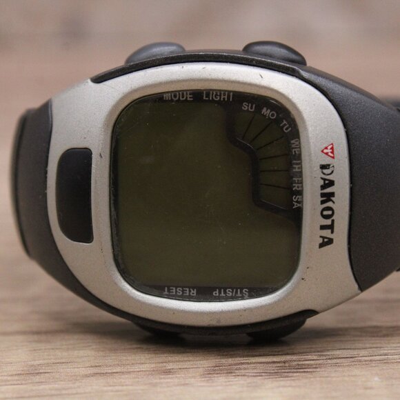 Vintage DAKOTA Digital Watch Unisex Black Tone Stainless Steel Sports 90s - Picture 6 of 8